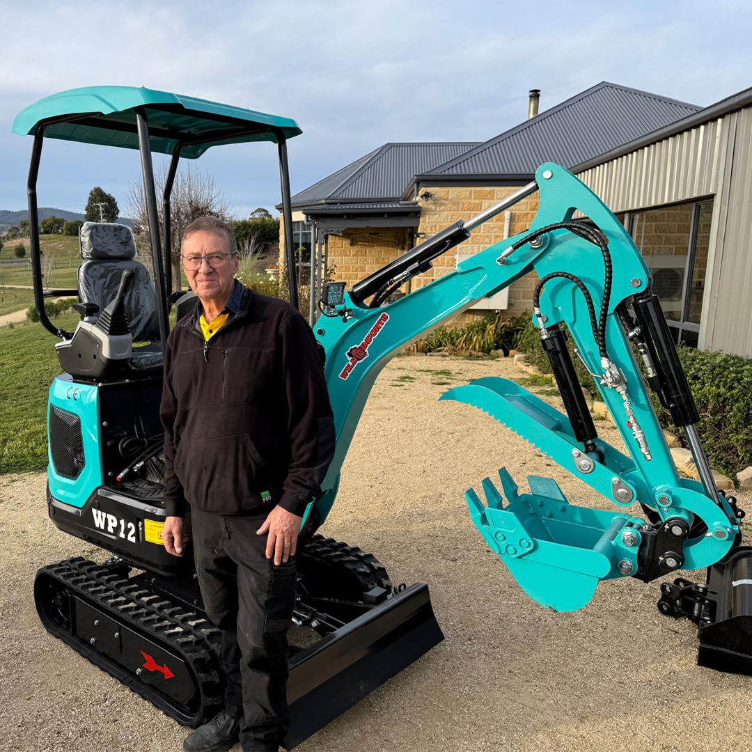 Meet Deon, now the proud new owner of a WPS-12 Mini Excavator